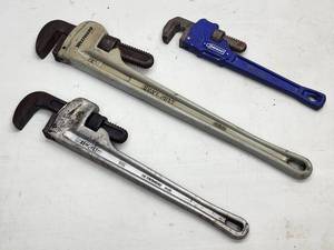 (3) Assorted Sizes Plumbers Wrenches