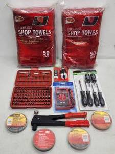 Assorted Shop Supplies and Hand Tools
