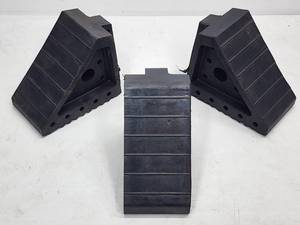 (3) Small Black Trailer Chocks