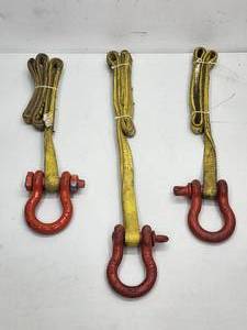Assorted Lifting  Hoisting Straps with Shackles