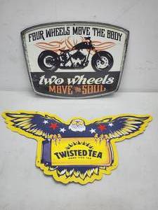 (2) Garage Tin Signs