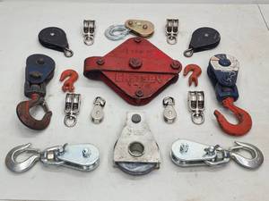 Large Assortment of Hoist Pullys