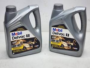 (2) 1 Gal Mobil I Delvac 5W-40 Deisel Motor Oil, NEW