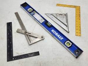 Assorted Construction Measuring Tools