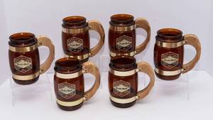 Six Vintage Grain Belt Siesta Ware Mugs