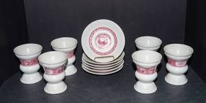 Vintage Rastal  Rdesheim Rhein Anno 1860 Goblet & Plate Set (12 Pc)