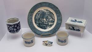 Blue & White Scandinavian-Inspired Glassware