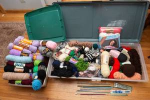 Assorted Yarn & Knitting Needles