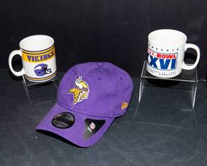 Minnesota Vikings Fan Lot  Hat & Super Bowl 1992 Mug