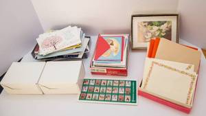 Variety Of Vintage Greeting Cards And Envelopes