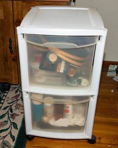 Crafting Mystery Lot with Storage Container  Assorted Craft Supplies