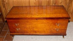 Mid-Century Cedar Storage Chest  46.5 W  Includes Key