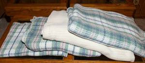 Set of 4 Cotton Blankets  Assorted Sizes
