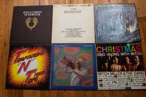 Set of 6 Vinyl Record Albums  Assorted Titles
