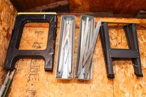 Set of 3 Pairs of Sawhorses  Assorted Work Supports