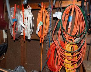 Assorted Extension Cords Lot  Mixed Lengths & Styles
