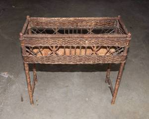 Wicker Plant Stand  27.5 W x 10.5 D x 28.5 H