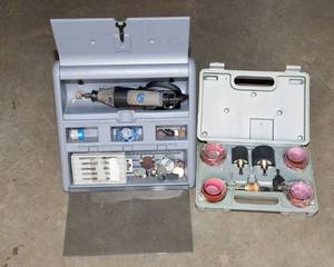 Dremel Kit & Rockler Drum Sanding Kit  Assorted Tool Lot