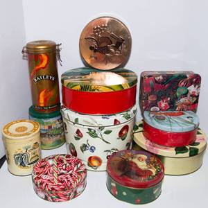 Large Assorted Vintage Tin Lot