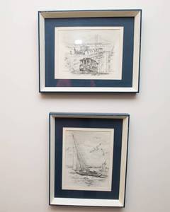 Mary Agnes Lansdowne Wall Art Set  Up Nob Hill & Off Point Lobos, California (15 x 12, Double Matted)