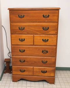 Wooden Highboy Dresser