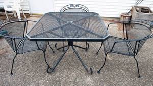 Metal Patio Table & Chairs Set