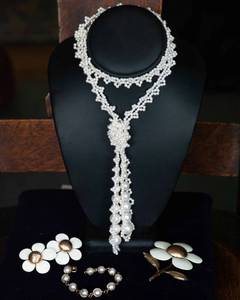 Sarah Coventry Brooch and Clip-On Earrings, and Additional Necklace & Bracelet