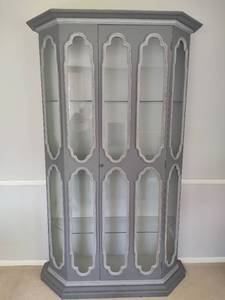 Vintage Lighted Display Cabinet