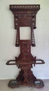 Antique Victorian HallUmbrella Stand with Mirror