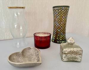 Lot of Home Decor - Candle, Trinket Box and more