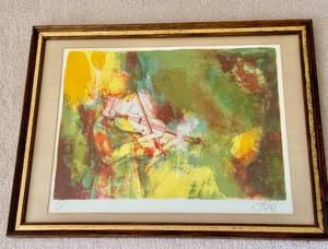 Jean-Baptiste Valadie Signed and Numbered Print of Young Girl Playing Violin