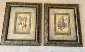 Set of Floral Prints in Beautiful Frames
