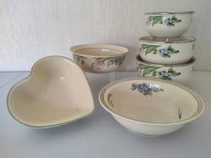 Pfaltzgraff Garden Party Serving Bowls and Mixing Bowl Set