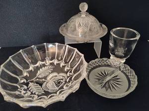 Lot of Misc GlassCrystal Decor Pieces