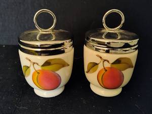 Royal Worcester Porcelain Egg Coddlers wLids