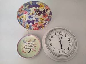 Misc Plates & Kitchen Clock