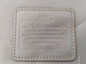 Coach White Leather Wristlet