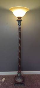 Vine Wrapped Torchiere Lamp wDimmer