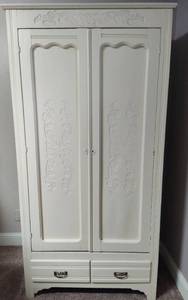 Vintage Style Wood Armoire