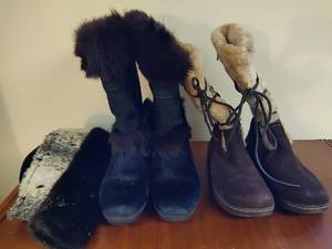 Ladies Winter Boots & Furry Ear Covers