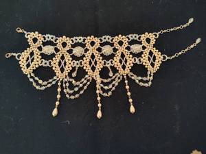 Vintage Beaded Wedding Choker Necklace