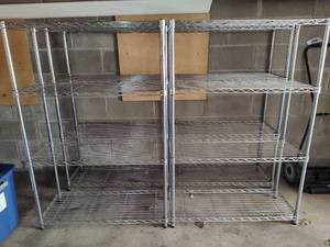 Four 4-Shelf Garage Shelving Units