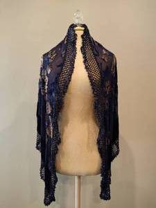 Stunning Navy Beaded WrapShawl