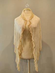 Incredible Cream Colored Beaded Wrap
