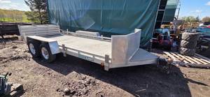 2004 18 Aluma Tandem-Axle Aluminum Utility Trailer