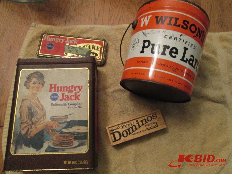 Vintage food container tins...