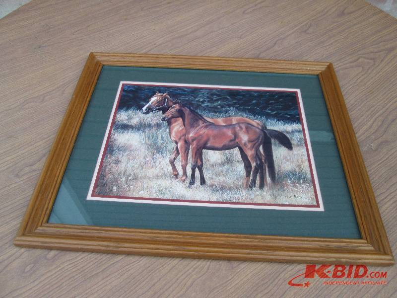 23by19 picture of 2 horses...