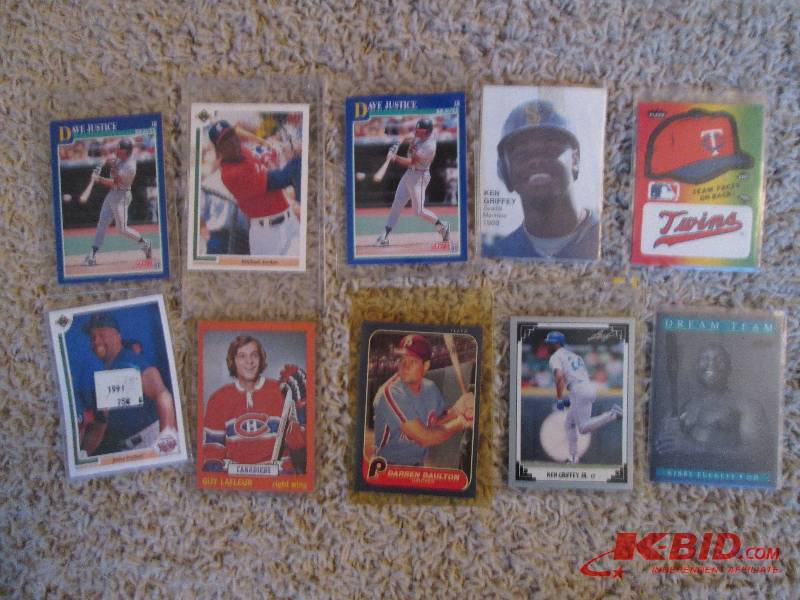 Lot of sports cards in plastic slee...