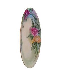H&Co Bavaria Hand-Painted Floral Oval Porcelain Platter