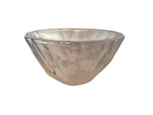 Faceted Crystal Bowl - Diamond-Cut Glass, 6 12 x 10 12 Inches